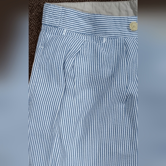 Tommy Hilfiger Shorts Men's Sz 36 Blue Seersucker Striped Chino VTG Casual - Picture 5 of 8
